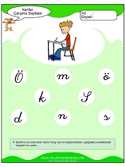 Ö Sesi Çalışma Sayfaları